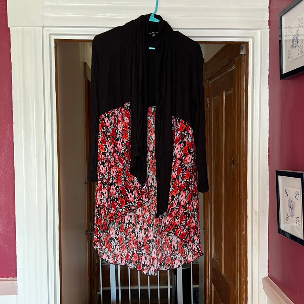 Dressy Floral High Low Cardigan